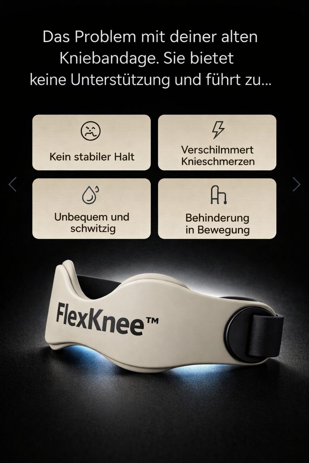 FlexKnee™ Stützband – Sofortige Entlastung bei Knieschmerzen